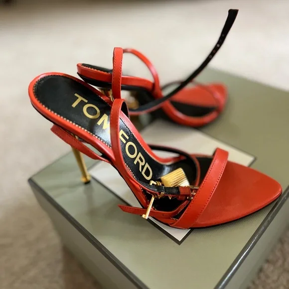 Tom Ford Shoes Tom Ford Padlock Heels Orange Poshmark